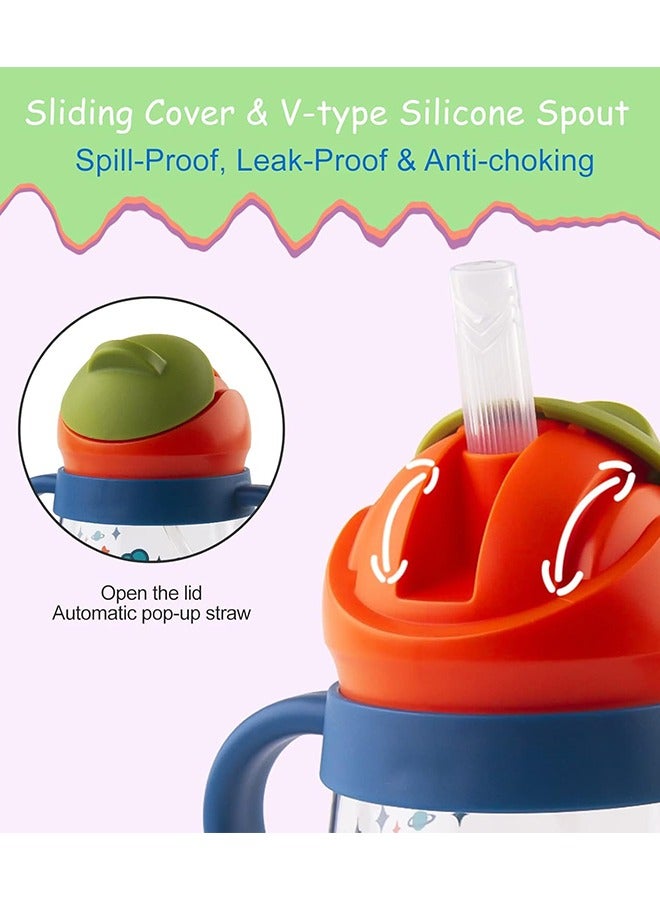 Sippy Cup for Baby Months 6+, Weighted Straw Non Spill Cup for Toddlers, Baby Straw Cup with Handles, Spill-Proof, Leak-Proof Soft Spout Cup 260ml, BPA-Free - Image 5
